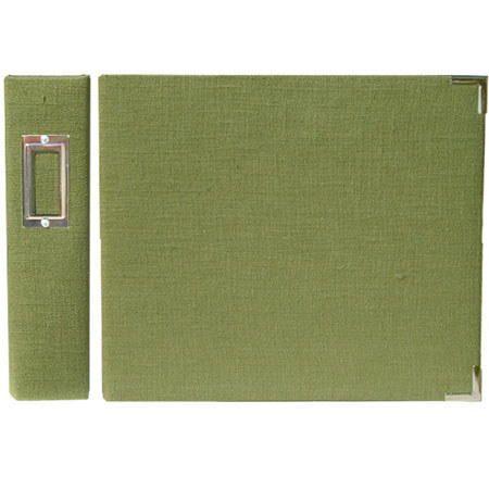 We-R-Memory Keepers Handmade Linen Ring 8x8" Album, 20 Photos -Avocado