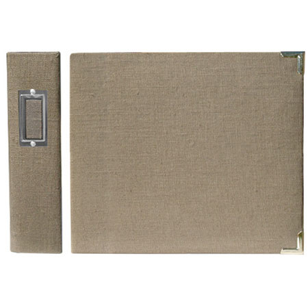 We-R-Memory Keepers Handmade Linen Ring 8x8" Album, 20 Photos -Hazelnut