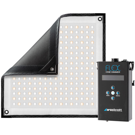 Westcott Flex Cine 1x1' 55W Bi-Color Mat Light Kit, with Pro 9.5' Light Stand
