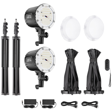 Westcott U60 B 60W Bi Color LED 2 Light Softbox Kit 804 Adorama