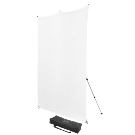 Westcott 8x8' X-Drop Pro Wrinkle-Resistant Backdrop Kit with Stand, High-Key White
