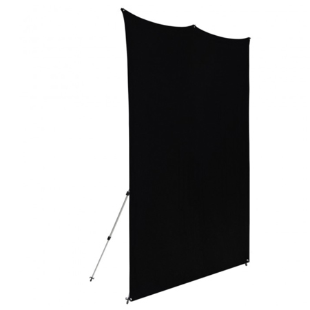 Westcott 8x8' X-Drop Pro Wrinkle-Resistant Backdrop Kit with Stand, Rich Black