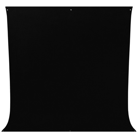 Westcott 9x10' Wrinkle Resistant Cotton Background, Rich Black