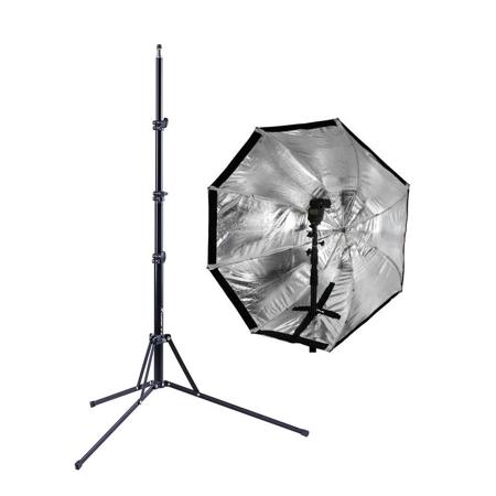 Westcott 2336 43" Apollo Orb with Removable Front Diffusion Panel - Fiberglass Frame - Bundle With Flashpoint Nano Light Stand - 7'