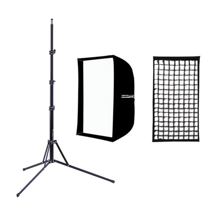Westcott 16x30" Apollo Strip & Free 40-Degree Grid W/Flashpoint Nano Light Stand