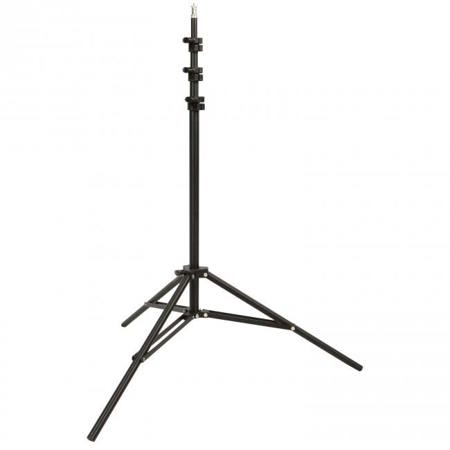 Westcott Pro 8' Free Sliding Lightstand with 5/8 Mounting Stud, 4 Sections with 3 Risers, Black Anodized.
