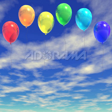 Westcott Photo Basics 5' x 6' "Dancing Balloons", Scenic Cotton Muslin Background #815