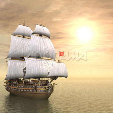 Westcott 5 x 6ft Pirate Ship, Muslin Background, 814