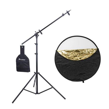 Westcott 40" 5-in-1 Collapsible Reflectr with Case W/11.5' 5-Section Light Stand