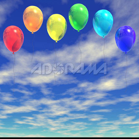 Westcott Photo Basics 6' x 8' "Dancing Balloons", Scenic Cotton Muslin Background #915