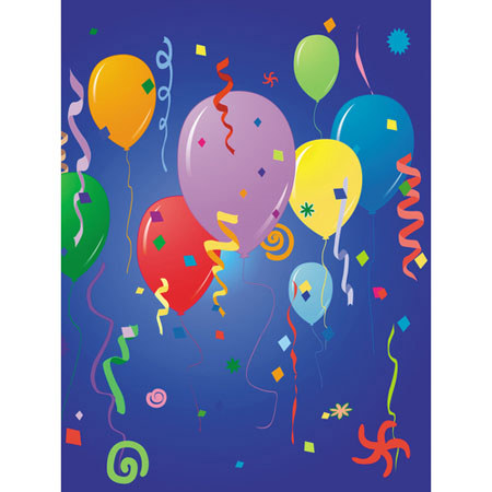 Westcott 6 x 8ft Party Balloons, Muslin Background, 950