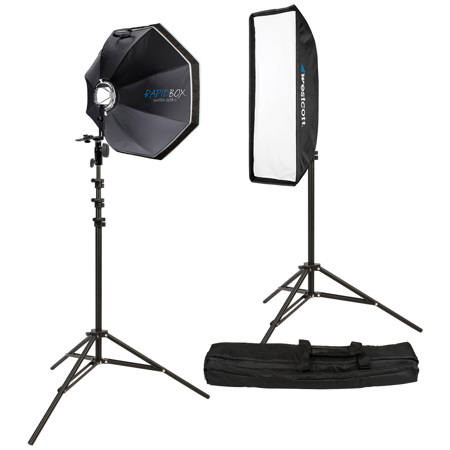Westcott Rapid Box Switch 2-Light Speedlite Kit, Includes Rapid Box Switch Octa-S, Rapid Box Switch 1x2