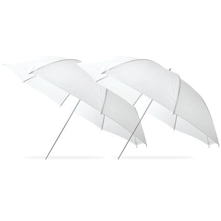 Westcott Compact 43" Reflective White Umbrella - 2 Pack
