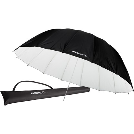Westcott 7 Feet Parabolic Umbrella, White/Black