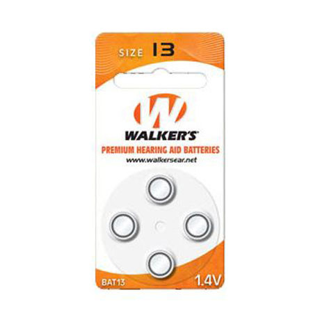 Walkers Game Ear 4-Pack #13 Air Cell Batteries (Fits all Digital Gamer Ear ITC)
