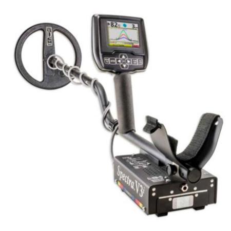 White's Spectra V3i Wireless Metal Detector, 10" Coil, 2.5 kHz/7.5 kHz/22.5 kHz
