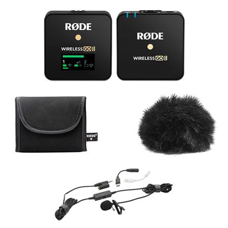Rode Wireless GO II Compact Microphone System, Bundle with Turnstile Audio  TASL500 Lavalier Microphone