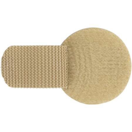 Wireless Mic Belts Cable Discs Management Tabs, Tan, 50-Pack
