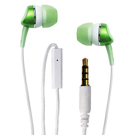 Wicked Metallics WI-1952 In Ear Headphones, Green