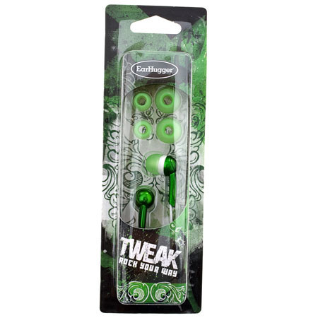 Wicked EH-272 EarHugger Tweak MicroMetallics Stereo Earbuds - Green