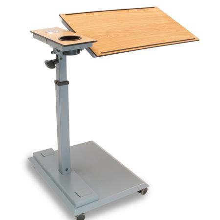 WiseLift WLT400 Swivel Overbed Table with USB Ports and Drink Holder