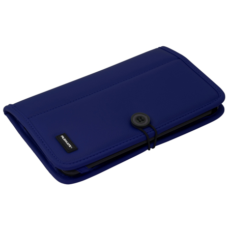 Wintec FileMate Eco Faux Leather Case with Loop Closure for 7" Tablet, Blue
