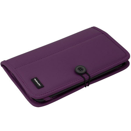 Wintec FileMate Eco 7" Tablet Faux Leather Case with Loop Closure, Purple