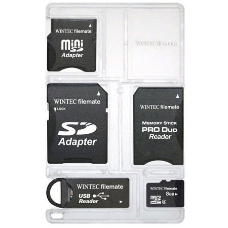 Wintec FileMate 8GB Micro SDHC Flash Card with Card-It-All Adapter Kit