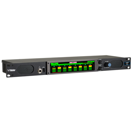 Wohler eAMP1-8-M Dual Input 3G/HD/SD-SDI 8-Channel Audio Monitor, 1RU