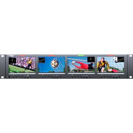 Wohler RM-2443WS-3G2 Quad 4.3" LCD 3G-SDI Monitor with Dual Inputs and Rack Mount