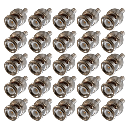 West Penn RG8/X 50 Ohm BNC Crimp, 25-Pack