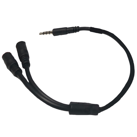 Williams Sound TRRS Y-Splitter Cable for Headset Mic to DLT Transceiver