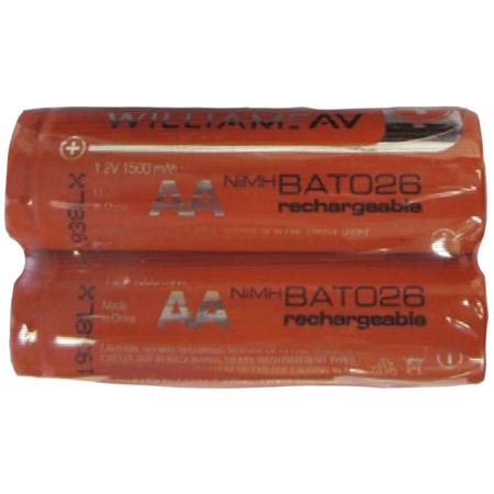Williams Sound AA 1.2V Rechargeable NiMH Battery, 2-Pack