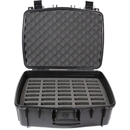 Williams Sound Water Resistant Carry Case with 40 Slot Foam Insert, Large