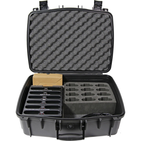 Williams Sound 12-Bay Drop-in Charger with Case for FM/IR Body-pack Receivers