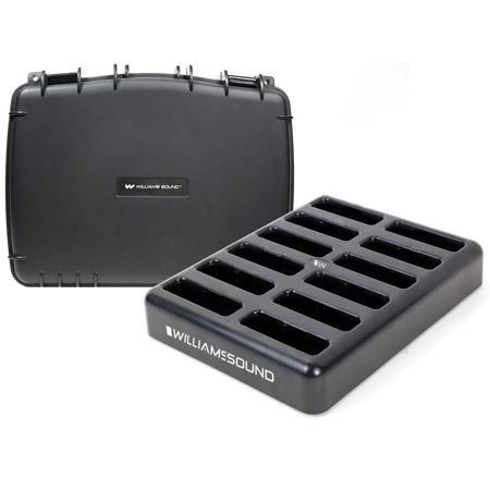 Williams Sound 12-Bay Drop-in Charger w/ Case, Digi-Wave Transceivers/Receivers