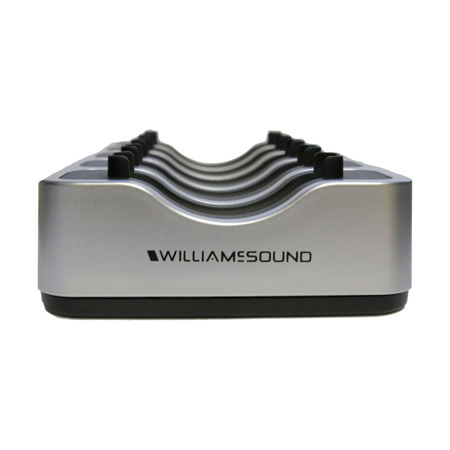 Williams Sound 5-Bay Drop-In Charger for IR Rx20 Infrared Receivers with Power Supply