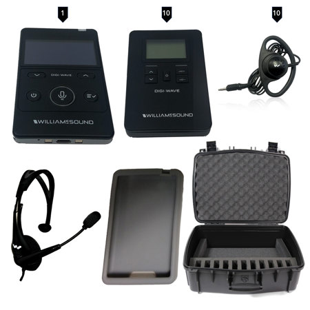 Williams Sound Digi-Wave TGS 10 400 Tour System, DLT 400 Trx, 10x DLR 400 ALK Rx