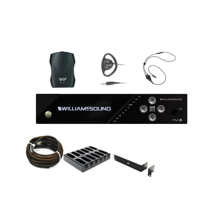 Williams Sound FM 557 Pro D Plus Dual FM & Wi-Fi Listening System, 12x Earphones