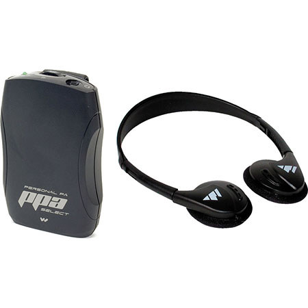 Williams Sound PPA Seek-button Channel Selection FM Receiver with 17 Pre-set Wideband/Headphones, 200-15kHz Frequency Response