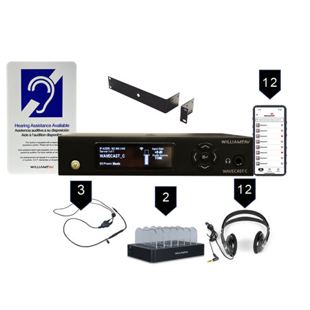 Williams Sound WaveCAST System with 12 WAV Pro Wi-Fi Receivers