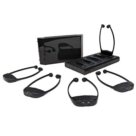 Williams Sound 2-Channel Infrared Listening System with RX18 Receivers, Black