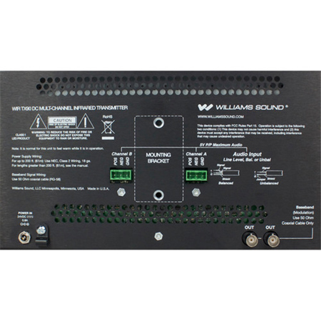 Williams Sound 2-Channel Infrared Transmitter, White