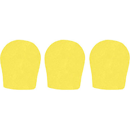 WindTech 300P Series Windscreen, Inside Diameter 1.375" / 35mm - 3-Pack, Yellow