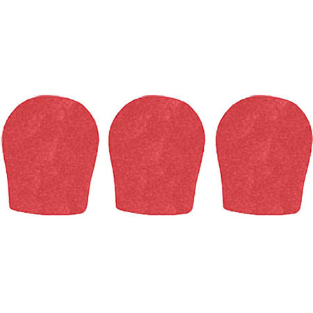 WindTech 300P Series Windscreen, Inside Diameter 1.375" / 35mm - 3-Pack, Red