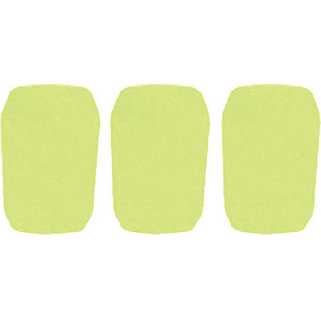 WindTech 5700P Series Windscreen Inside Diameter 1.0" / 25mm - 3-Pack, Neon Yellow