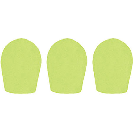 WindTech 600P Series Windscreen, Inside Diameter 1.0" - 3-Pack, Neon Yellow
