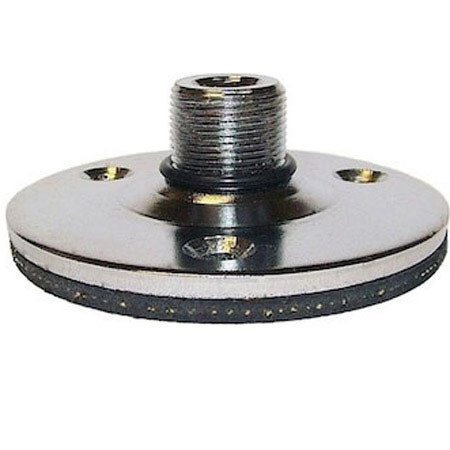 WindTech 8060 Extra Large Microphone Podium Flange with Threaded Base, Chrome