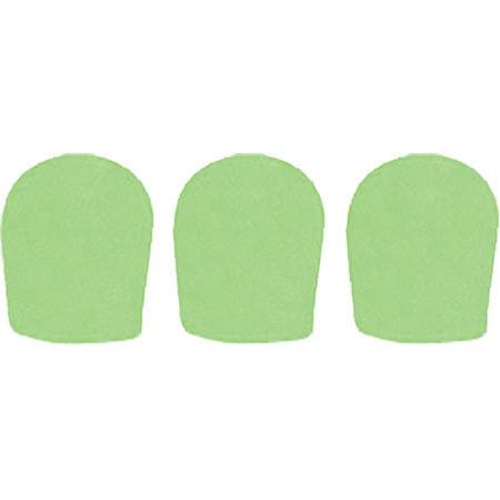 WindTech 900P Series Windscreen, Inside Diameter 1.625", 3-Pack - Neon Green