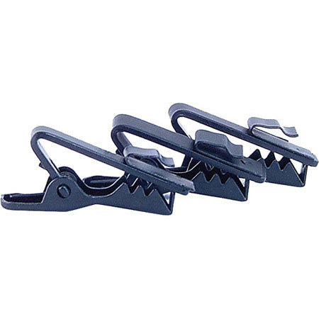 WindTech TC-7 Tie Clips for 1 to 2mm Lapel Microphones, Set of 3